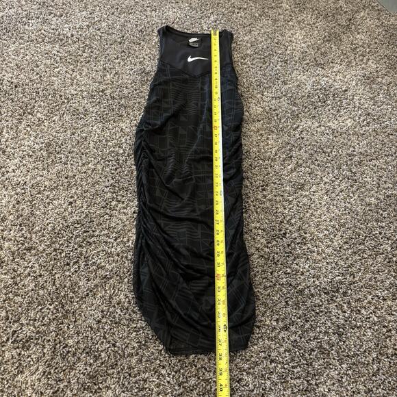 Nike Tank Dress XS Black Shirred Bodycon - Picture 10 of 13